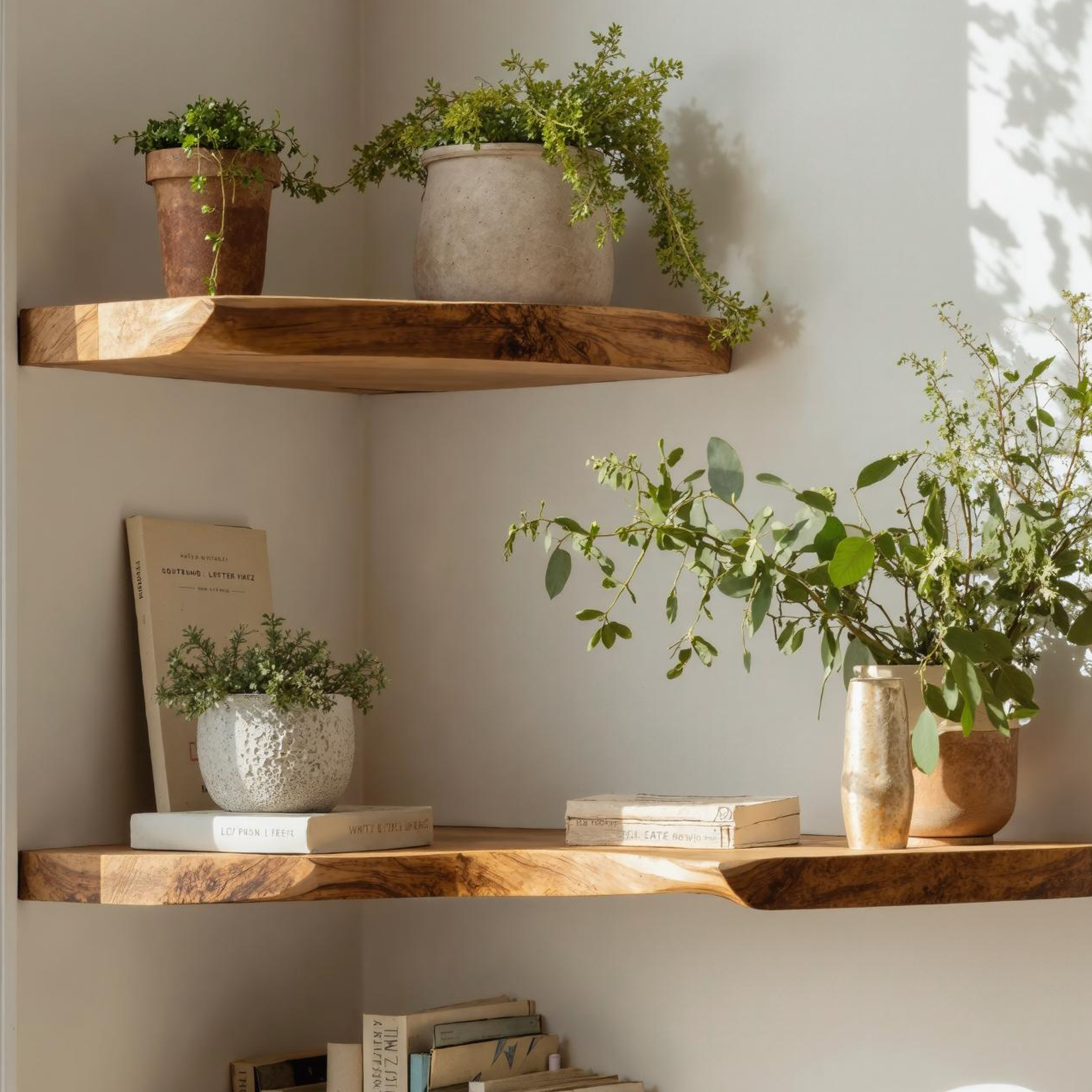 Handcrafted Corner Bookshelf Indoor Design Ideas CFSHCH005