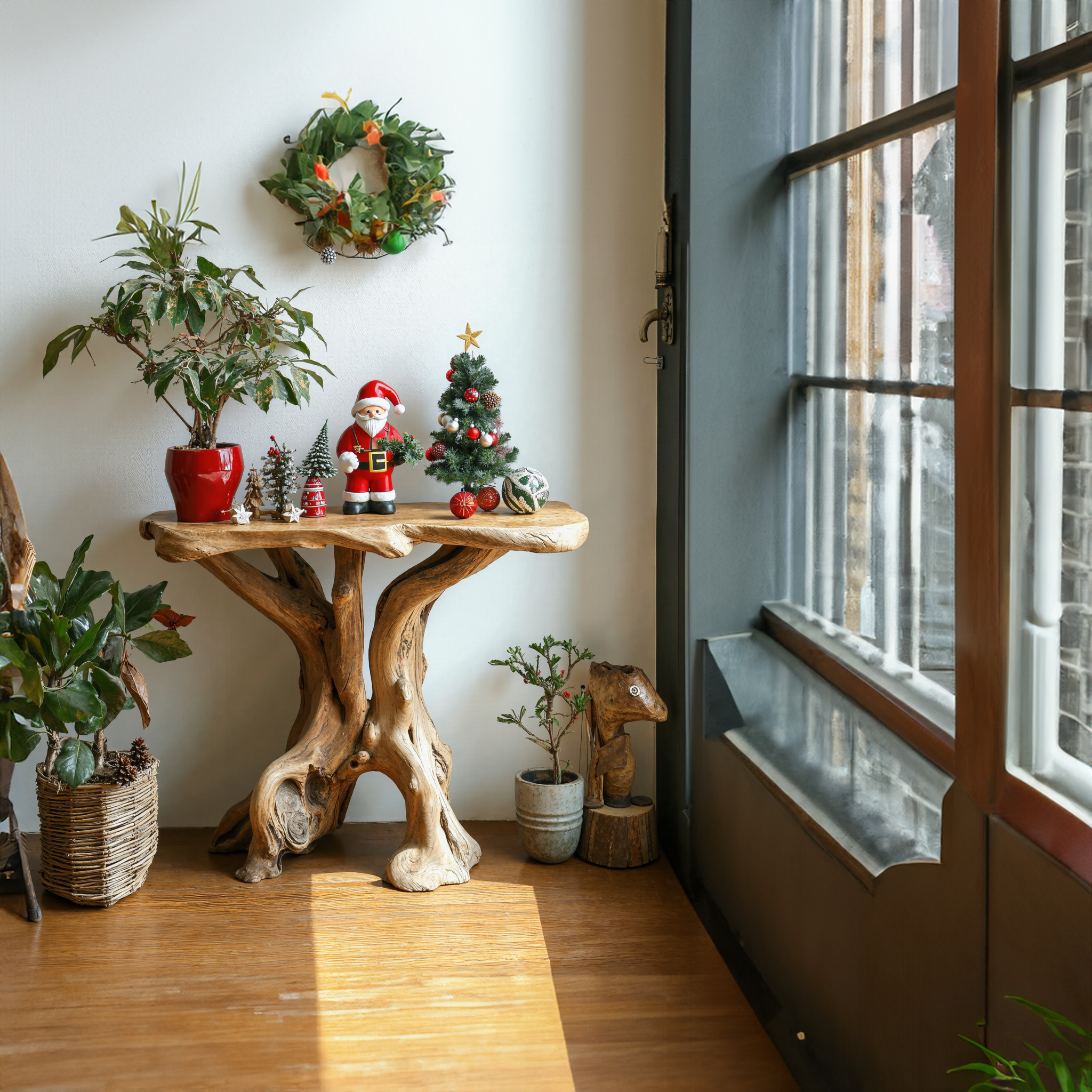 Farmhouse Live Edge End Table Christmas End Table ETHCH012