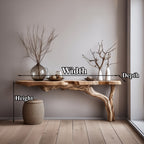 Rustic Wood Floating Side Table for Modern Spaces CTHCH-001