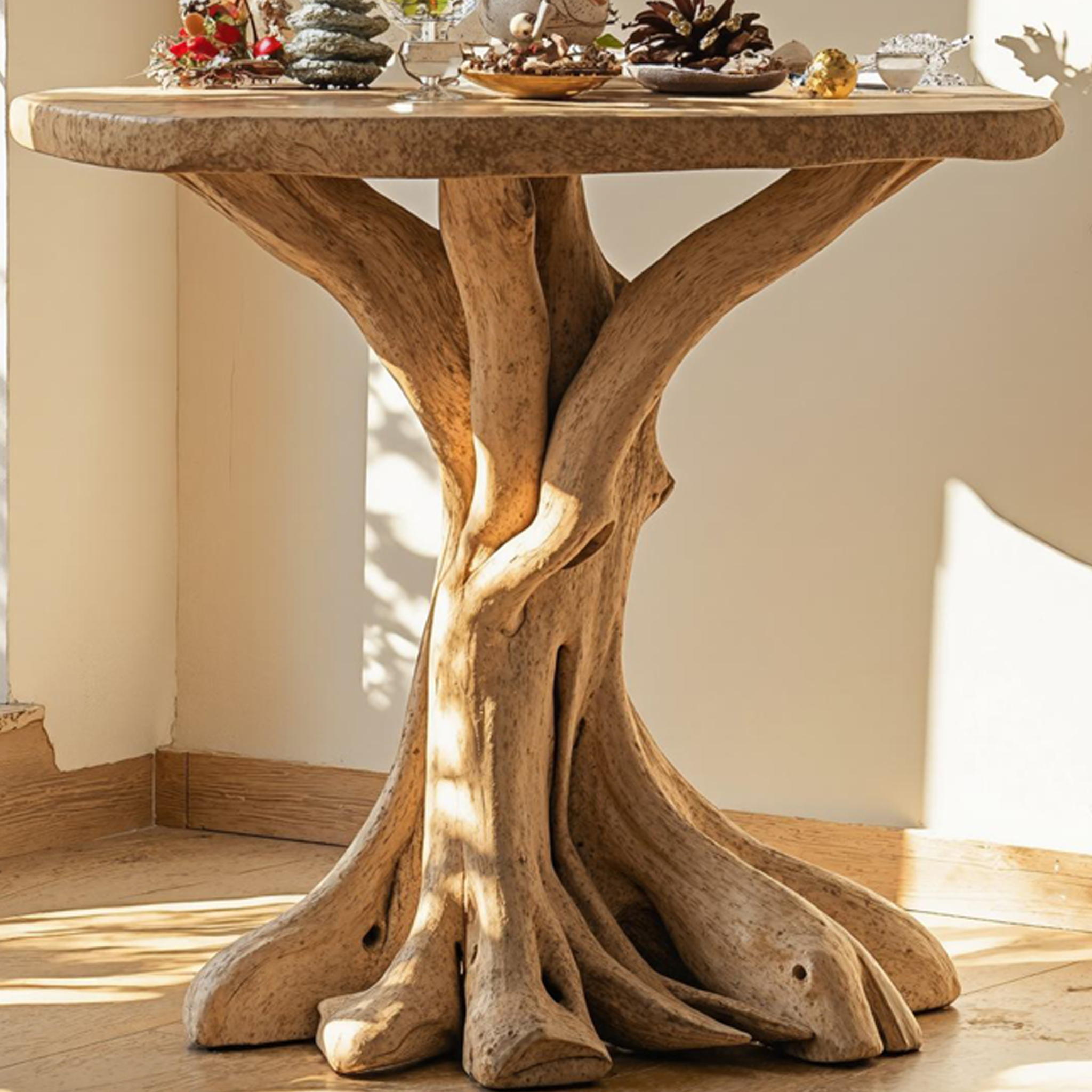 Reclaimed Wood End Table Living Edge Table Xmas Decor ETHCH002