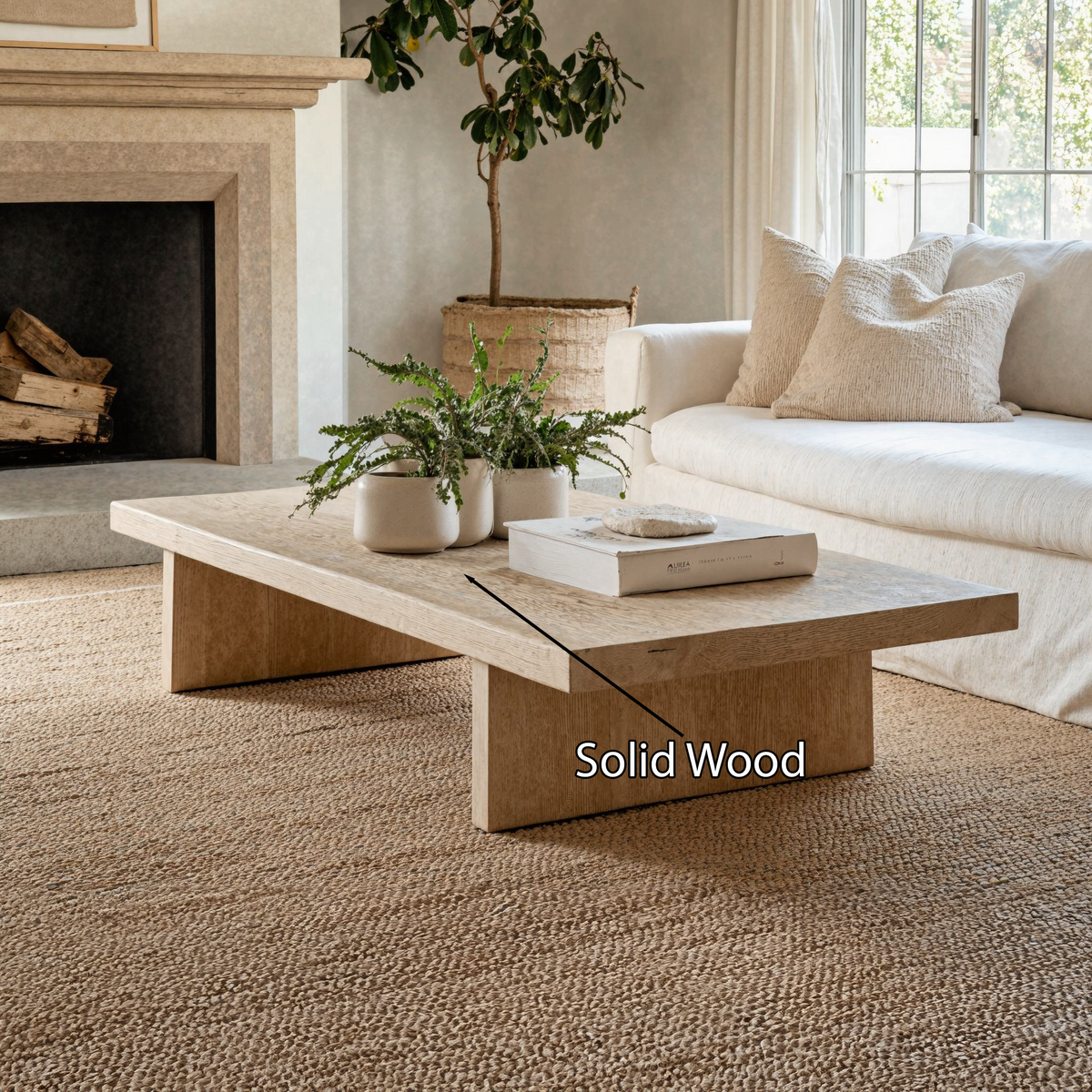 Living Edge Oak Coffee Table CTHCH008